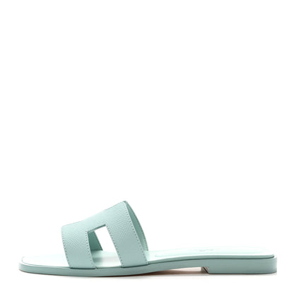 Hermes Epsom Oran Sandals 36 Vert Embrun 1 of 8