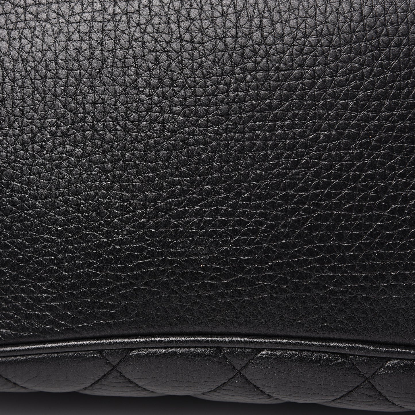 Calfskin Quilted Medium Airlines Round Trip Bowling Bag Black