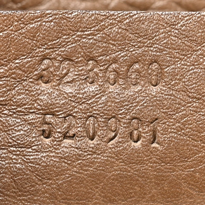 Gucci Pebbled Calfskin Medium Bamboo Shopper Tote Acero 9 of 16