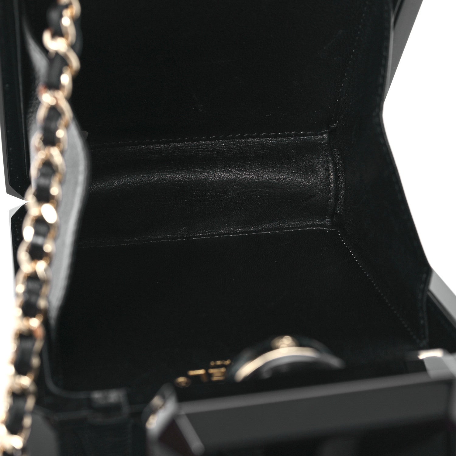 Chanel Plexiglass Perfume Bottle Clutch Black 5 of 11