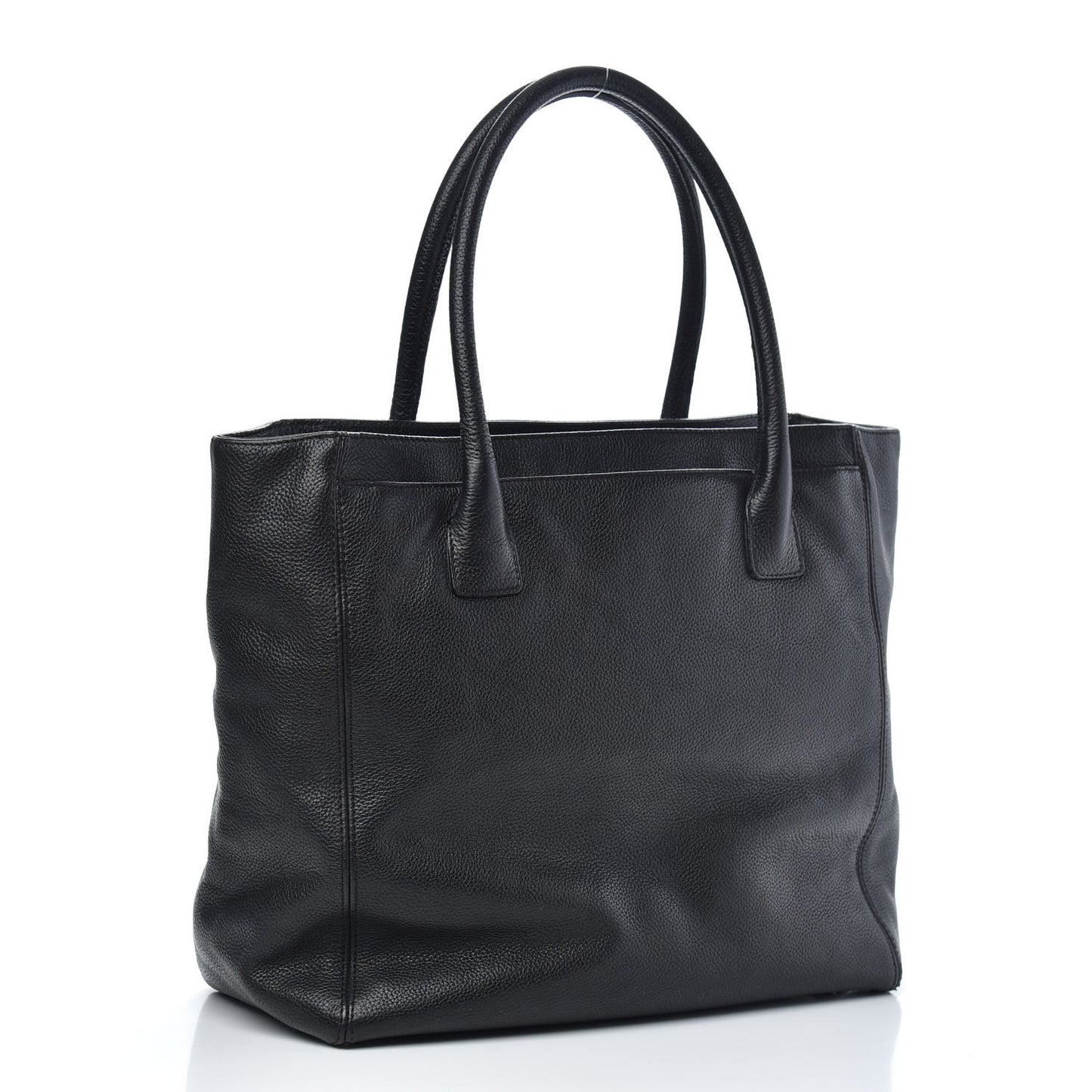 Calfskin Tall Cerf Tote Black
