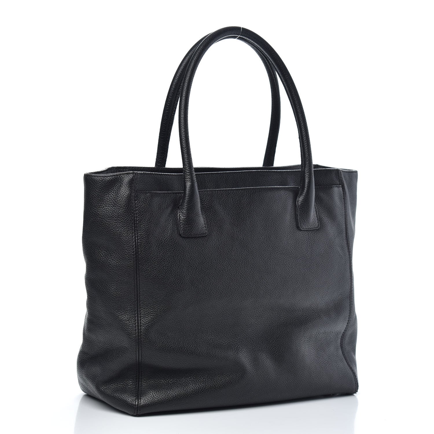 Chanel Calfskin Tall Cerf Tote Black 3 of 9