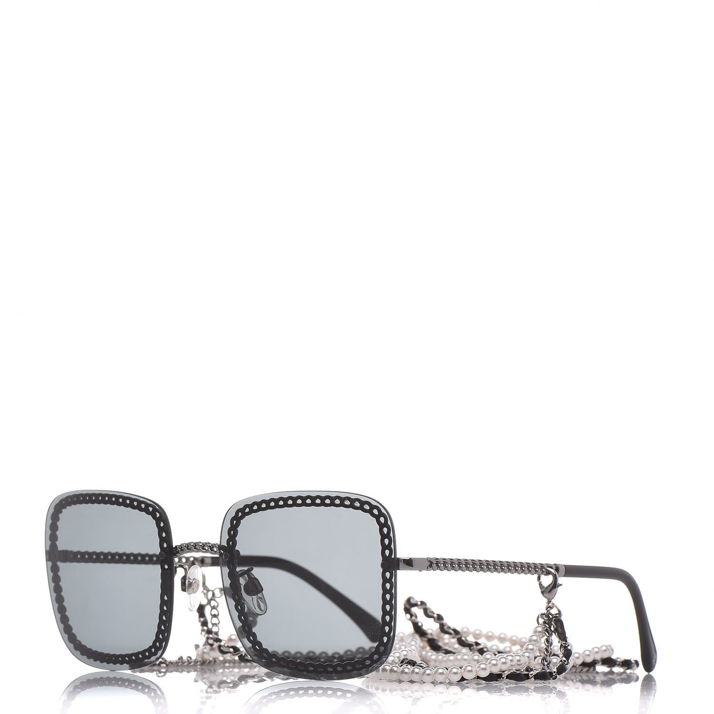 Chain Square Sunglasses 4244 Black