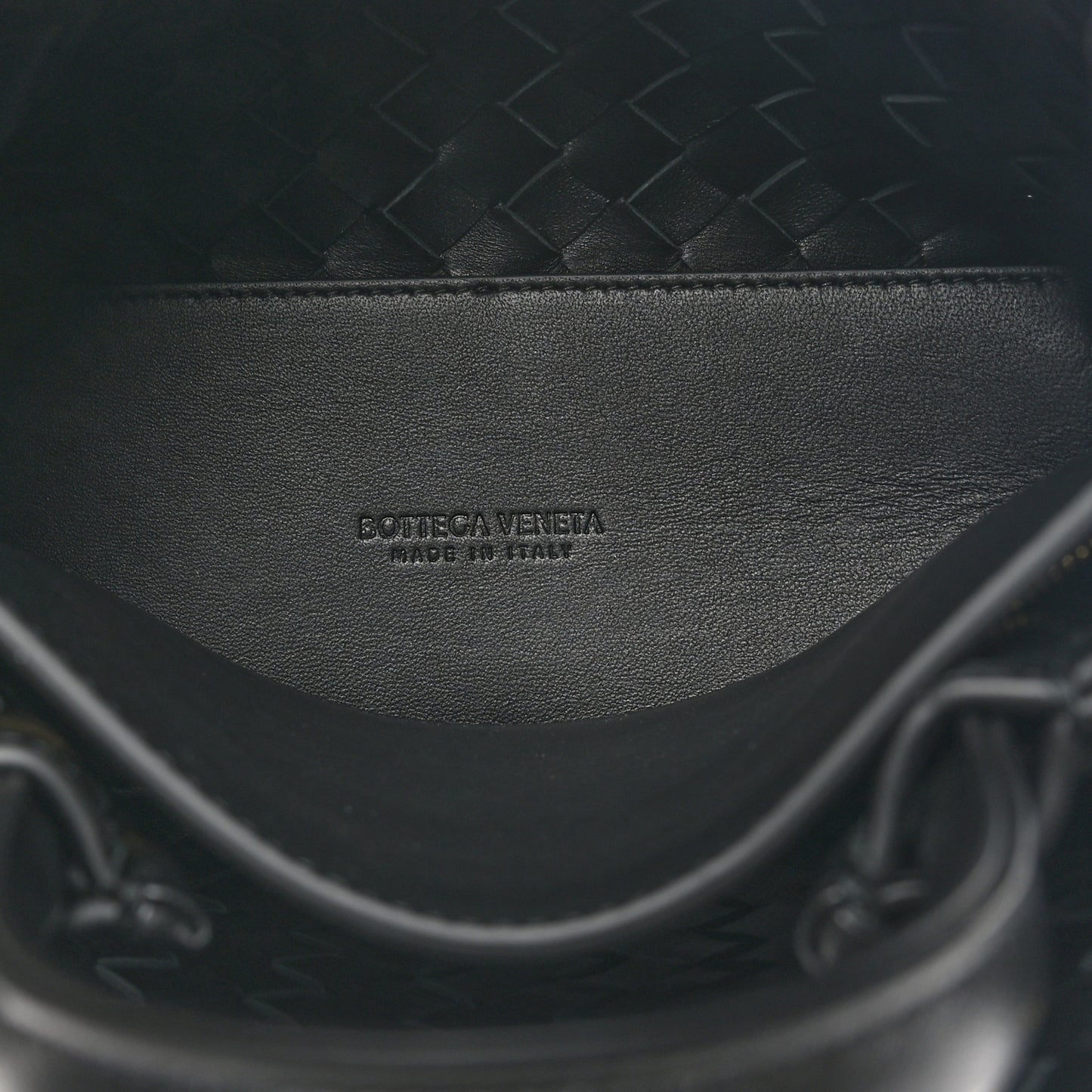 Nappa Intrecciato Small Andiamo Shoulder Bag Black