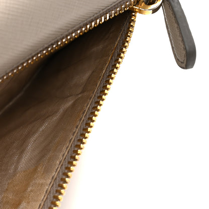 Prada Saffiano Metal Continental Flap Wallet Pomice 9 of 12