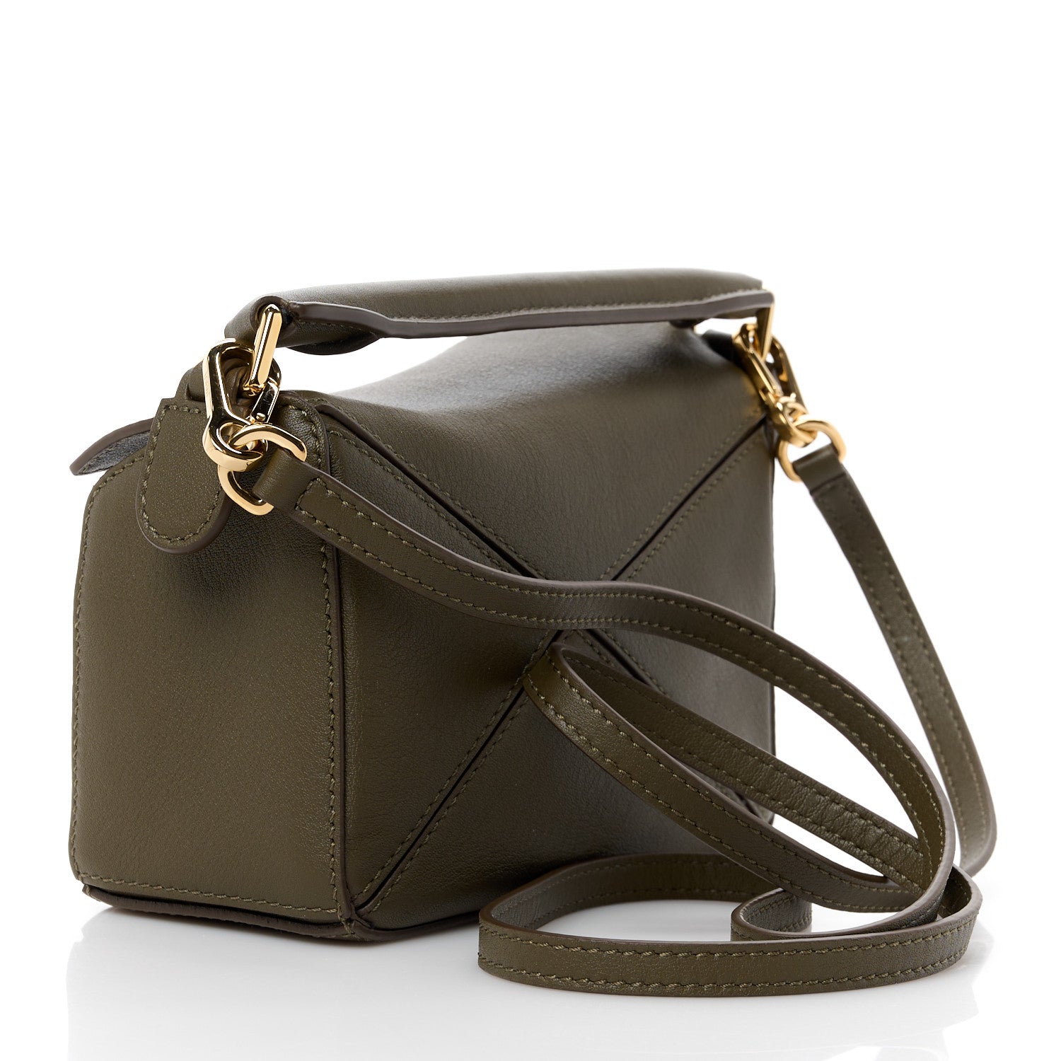 Loewe Calfskin Mini Puzzle Bag Khaki Green 3 of 10