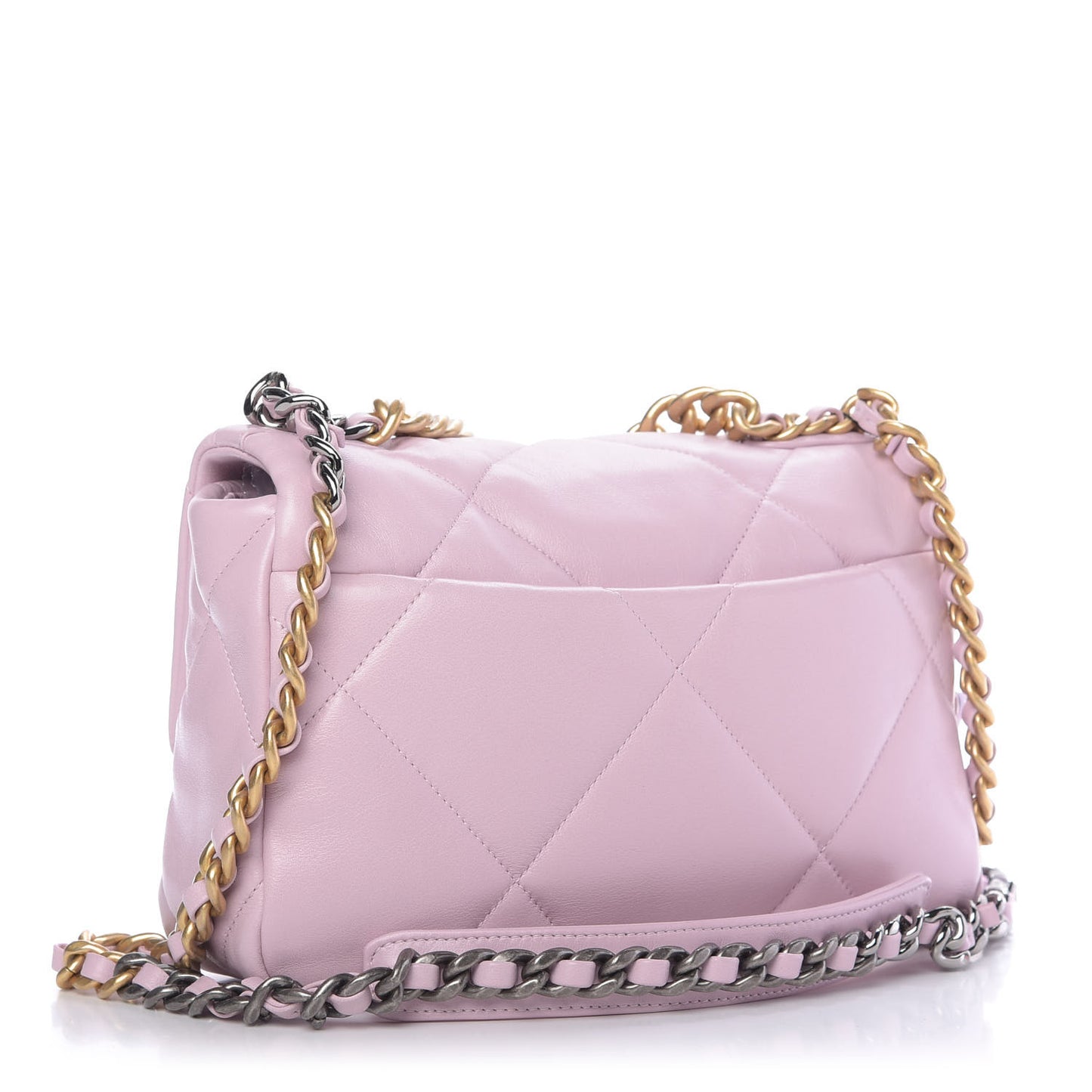 Lambskin Quilted Medium 19 Flap Light Pink
