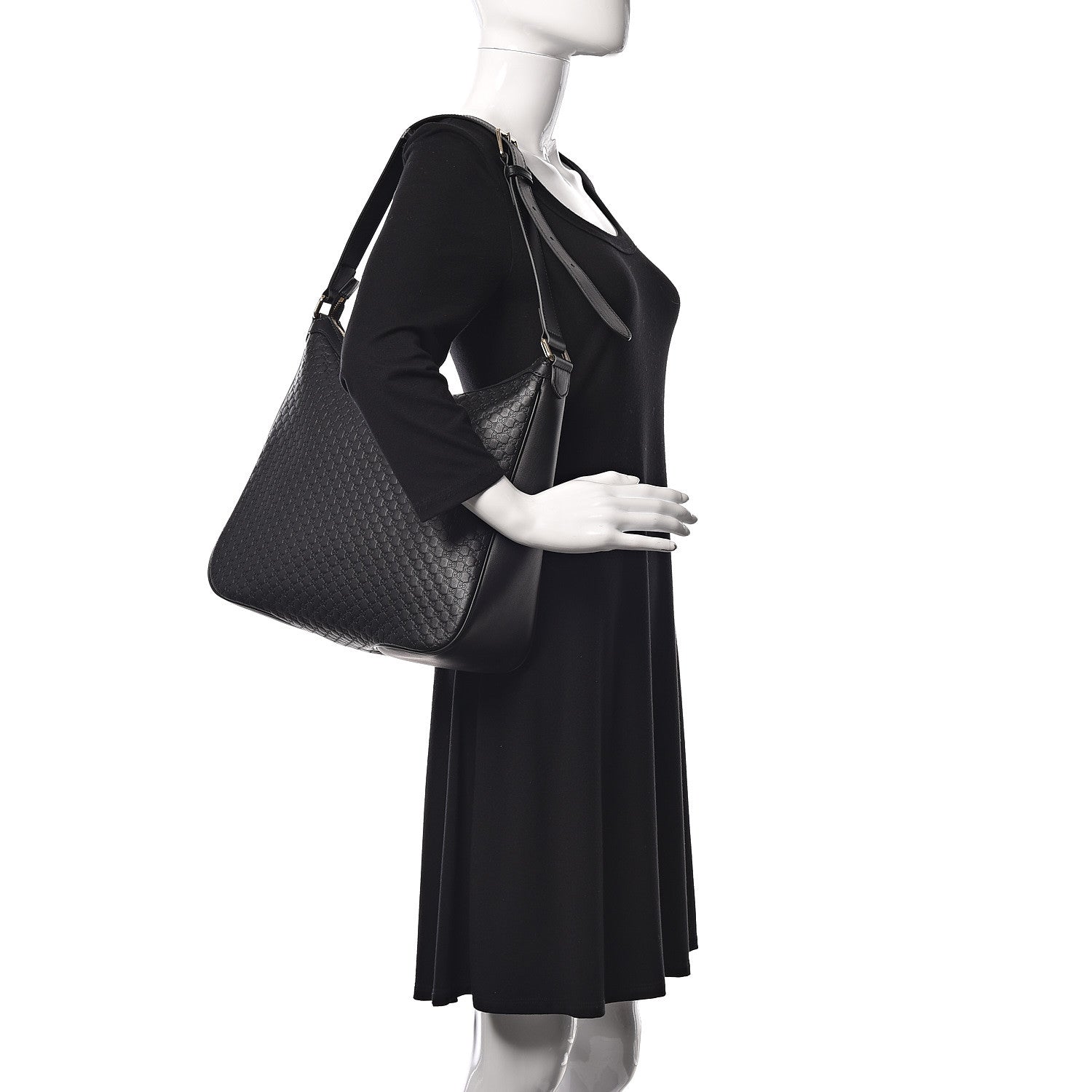 Gucci Microguccissima Shoulder Bag Black 2 of 10