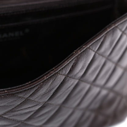 Chanel Washed Lambskin Quilted Jumbo Hybrid Reissue Flap Dark Brown 16 of 27