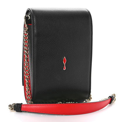 Christian Louboutin Calfskin Spikes Loubinthesky Paloma Crossbody Phone Case Black Multicolor 3 of 8