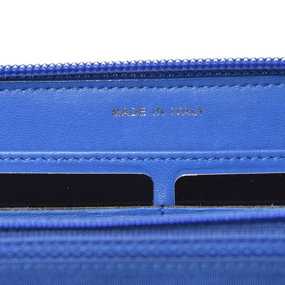 Chanel Lambskin Quilted Boy Zip Around Wallet Blue 9 of 11
