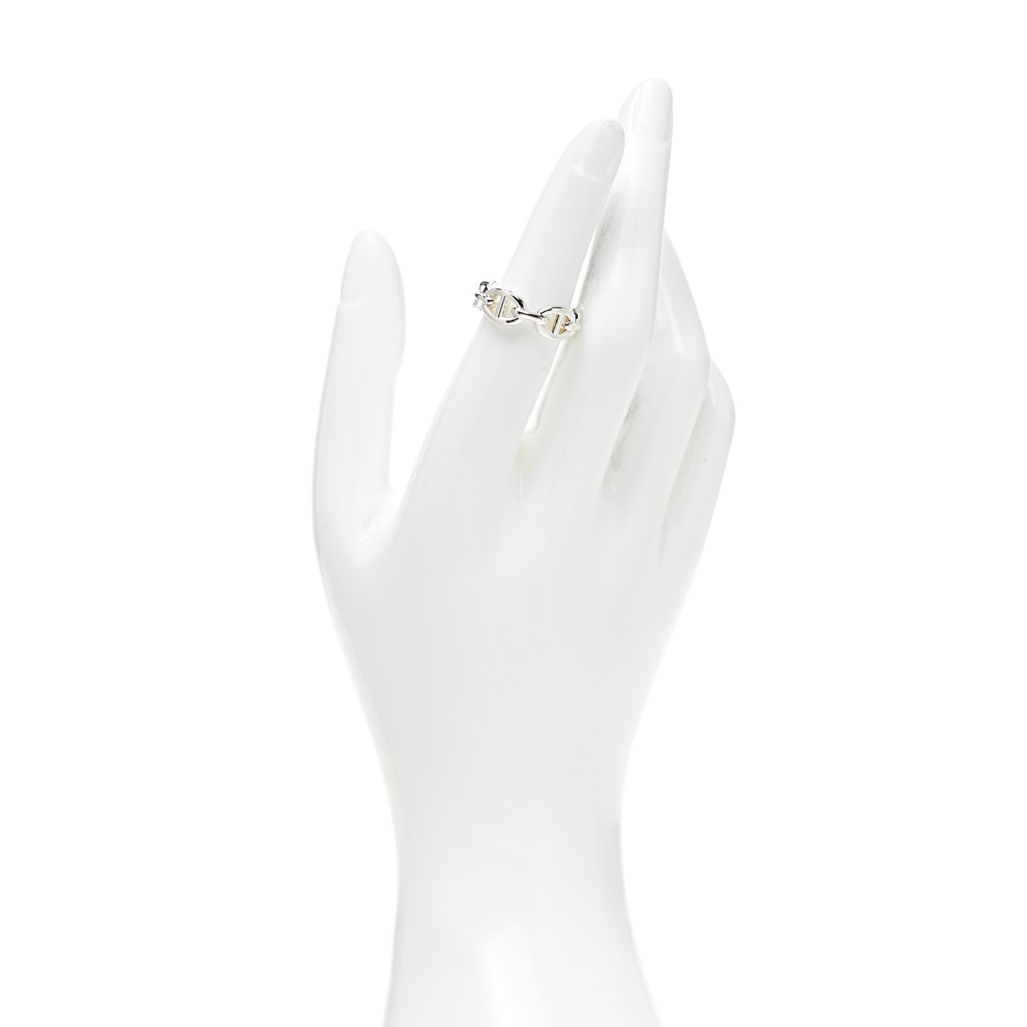 Sterling Silver PM Chaine d'Ancre Enchainee Band Ring 51 5.75