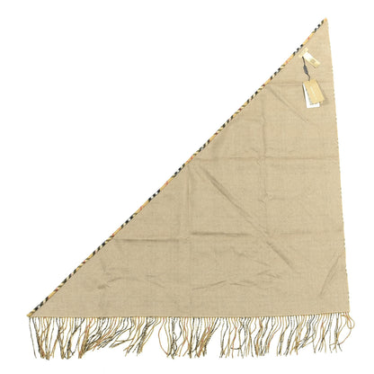 Burberry Cashmere Vintage Check Bandana Scarf Antique Yellow 2 of 3