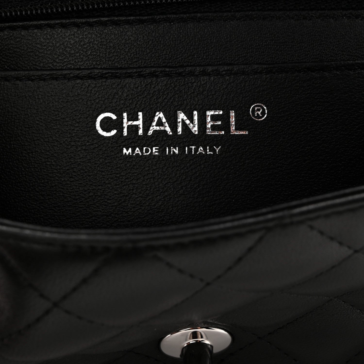 Chanel Lambskin Quilted Mini Rectangular Flap Black 6 of 11