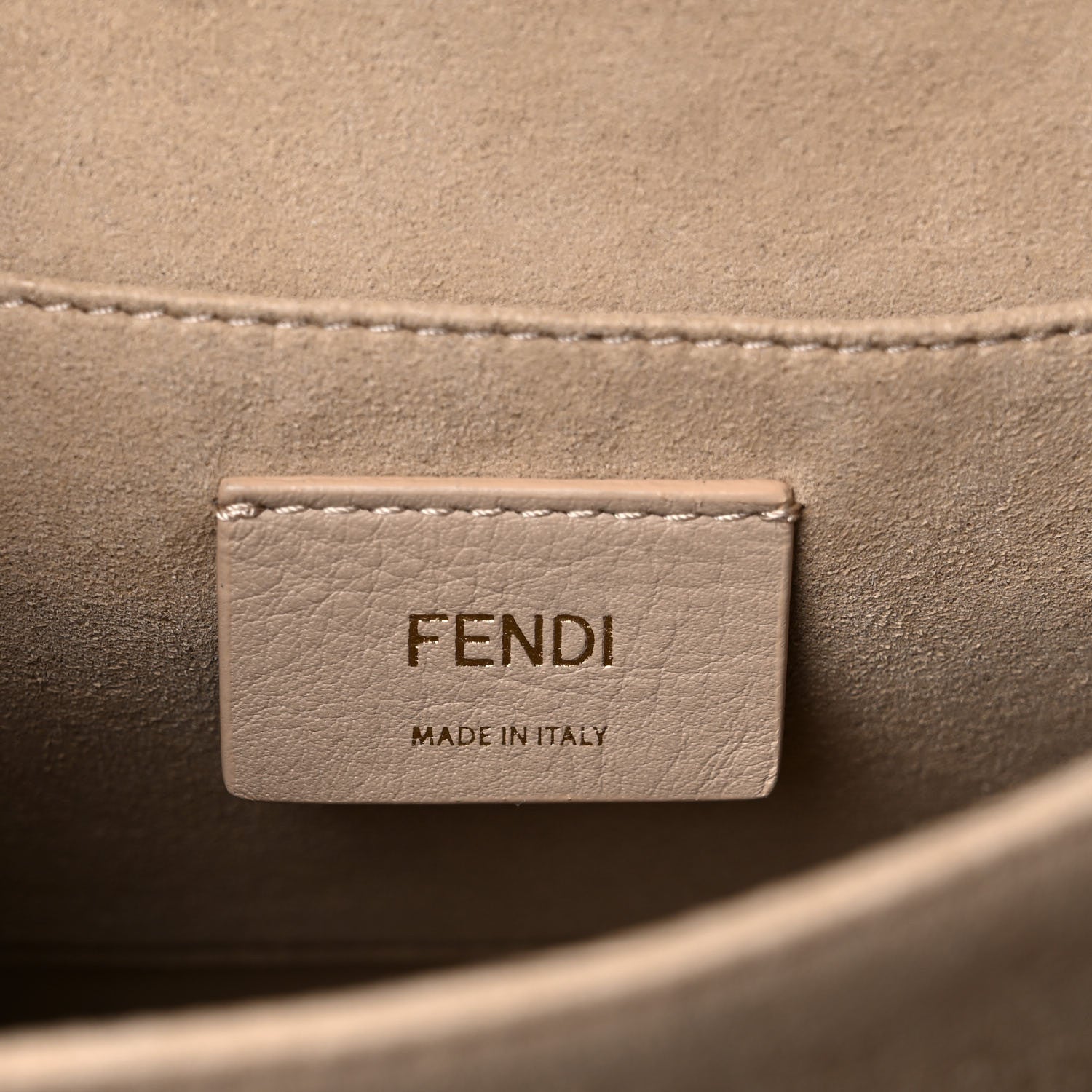 Fendi Vitello Liberty Bi-Color FF 1974 Embossed Chain Strap Kan U Shoulder Bag Black Maya 7 of 11