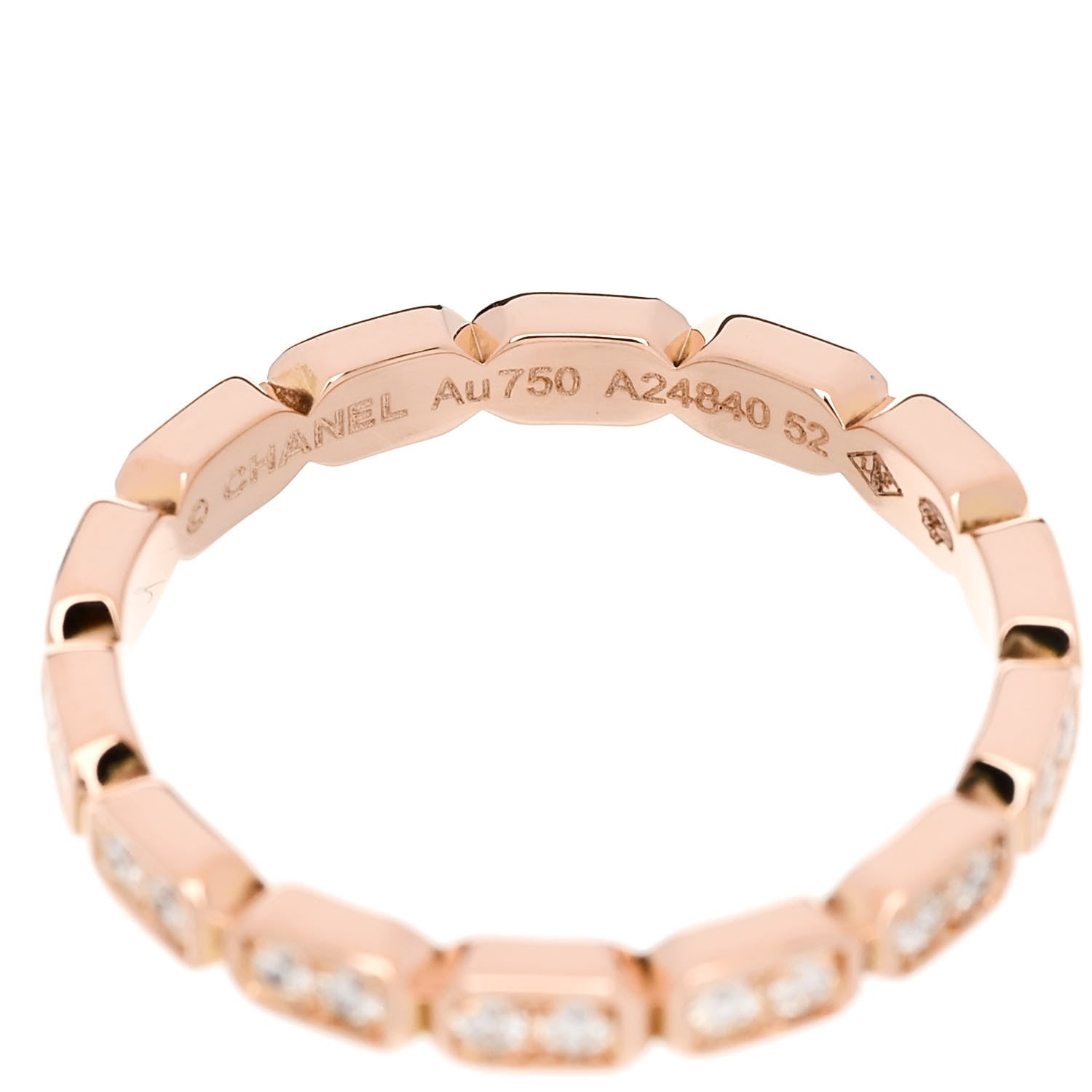 Chanel 18K Beige Gold Diamond Premier Stackable Ring 52 6 4 of 4