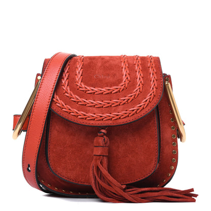 Chloe Suede Calfskin Braided Mini Hudson Shoulder Bag 1 of 15