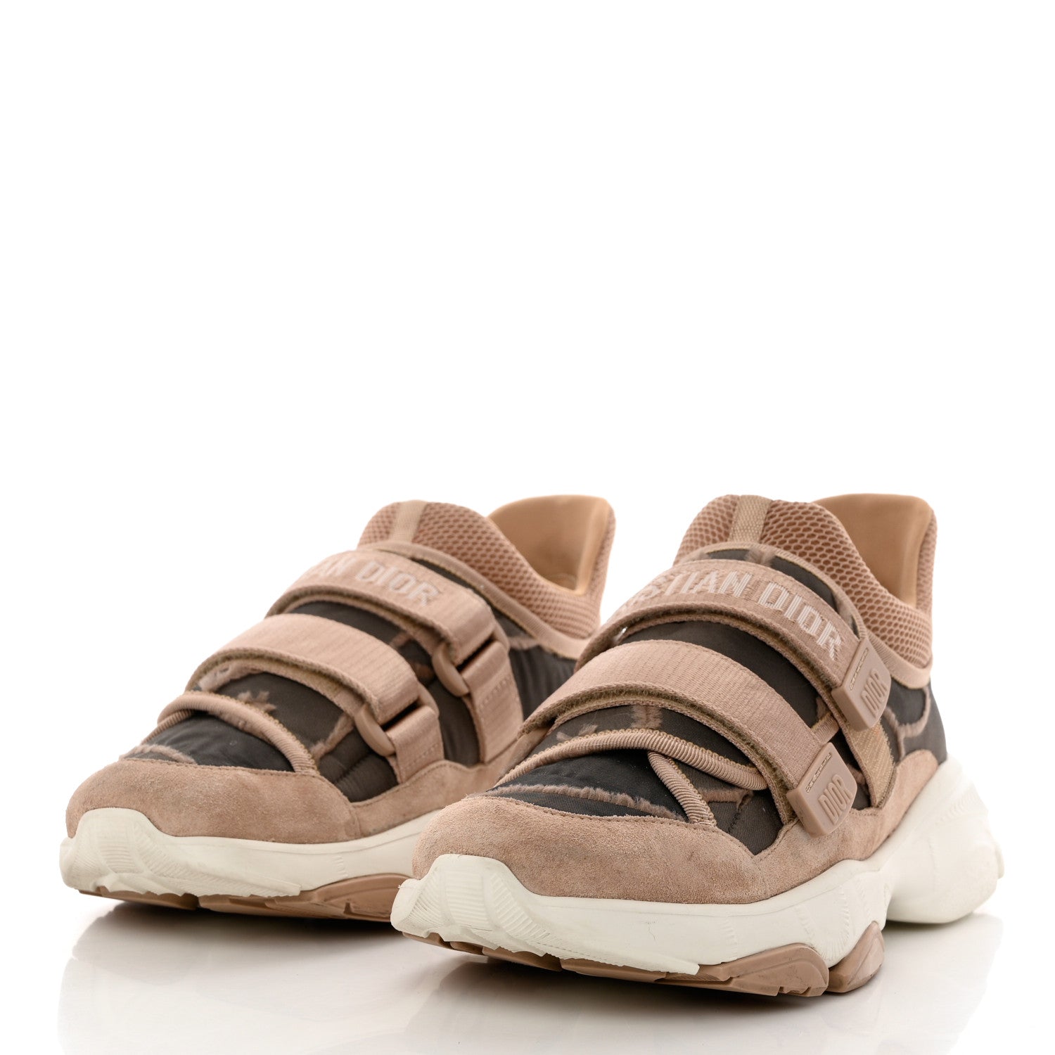 Christian Dior Technical Fabric Nylon Camouflage Womens D-Wander Sneakers 40 Nude 3 of 8