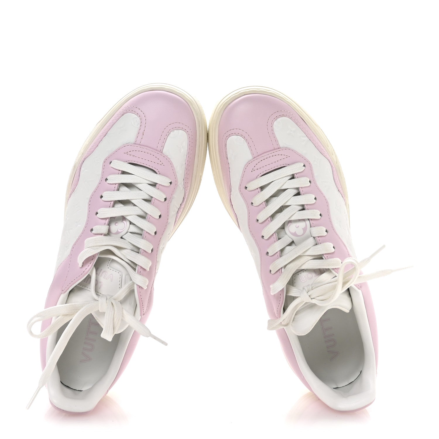Louis Vuitton Calfskin Monogram LV Groovy Platform Sneakers 38