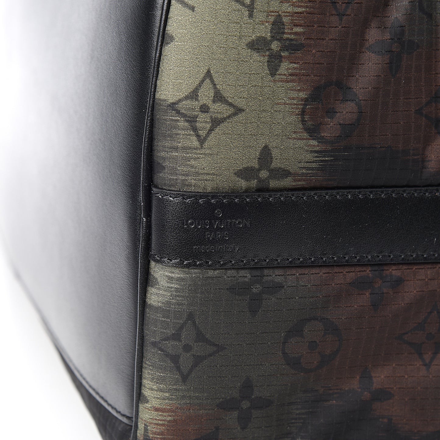 Nylon Monogram Camouflage Keepall Bandouliere 50 Kaki
