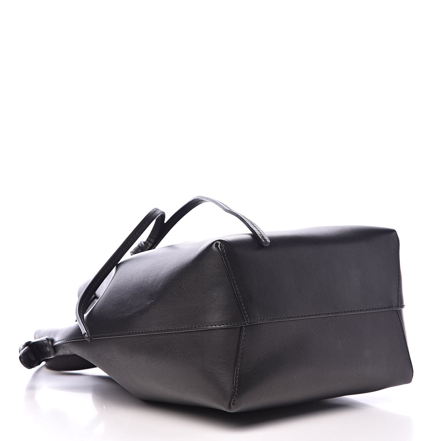 Calfskin Mini Bucket Bag Black Flamma