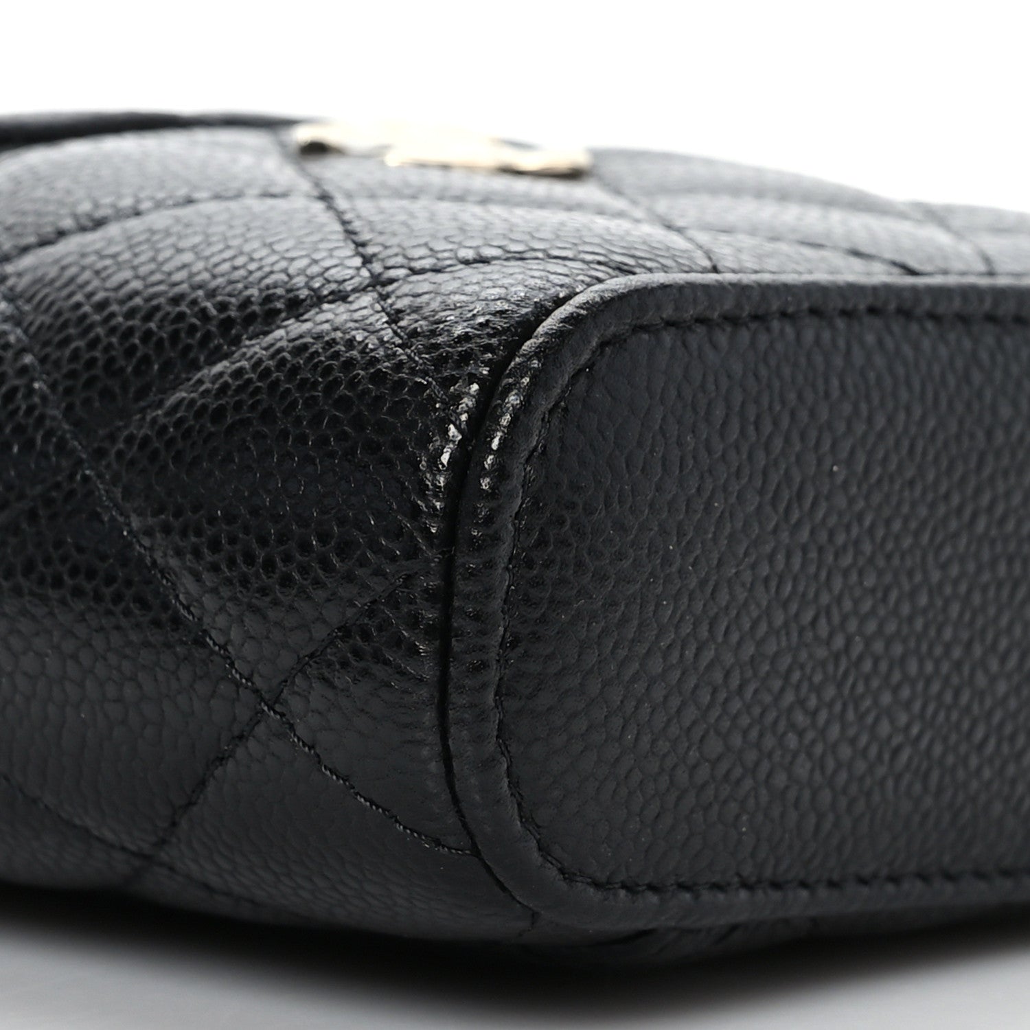 Chanel Caviar Quilted Small Handle With Care Vanity Case With Chain Black 8 of 9