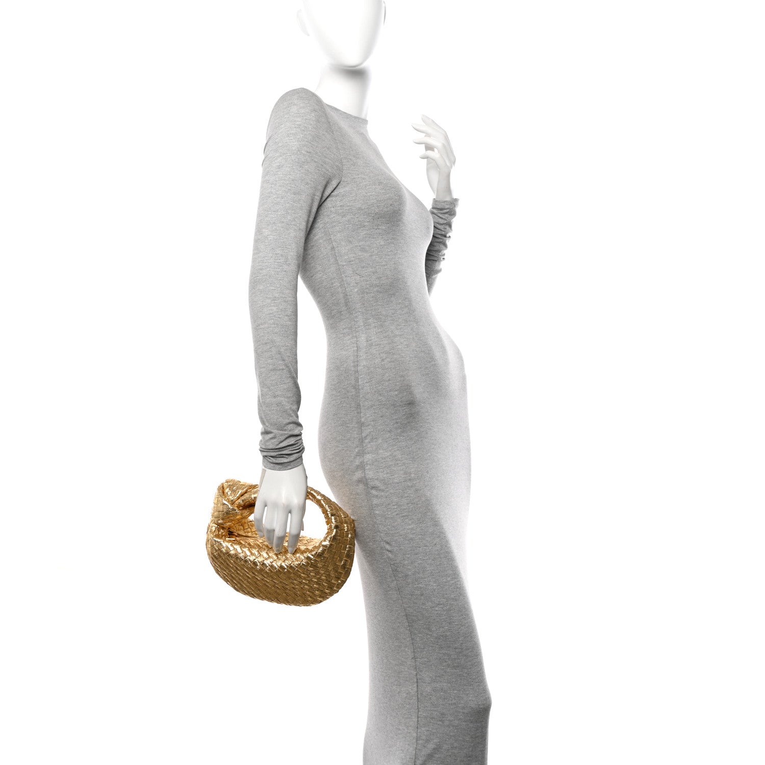 Bottega Veneta Metallic Nappa Intrecciato Mini Jodie Gold 2 of 10