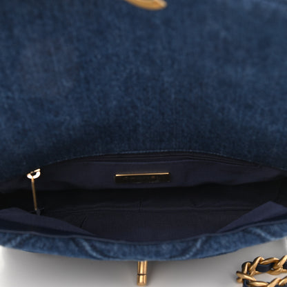 Chanel Denim Quilted Medium Chanel 19 Flap Blue 5 of 11