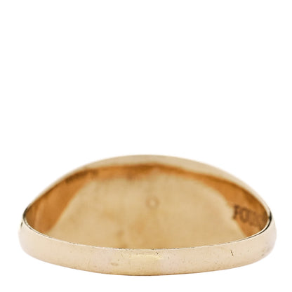Foundrae 18K Yellow Gold Diamond Infinity Signet Ring 51 5.75 4 of 5