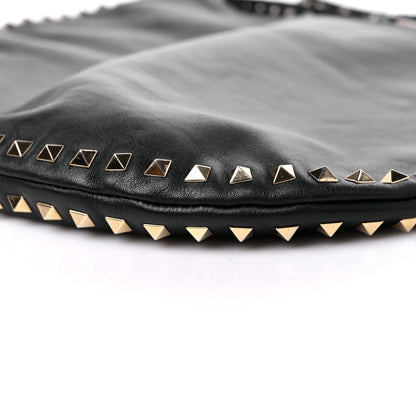 Valentino Garavani Vitello Rockstud Hobo Black 9 of 12