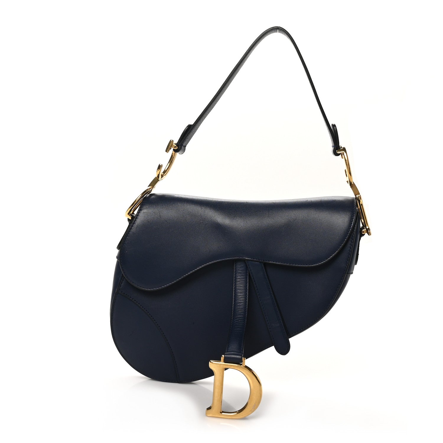 Christian Dior Calfskin Saddle Bag  Indigo Blue 1 of 11