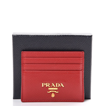 Prada Saffiano Metal Card Holder Fuoco 11 of 11