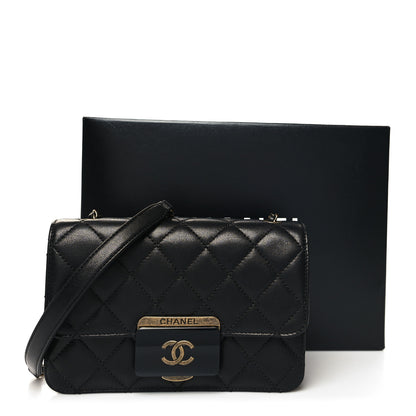 Chanel Sheepskin Quilted Mini Beauty Lock Flap Black 11 of 11