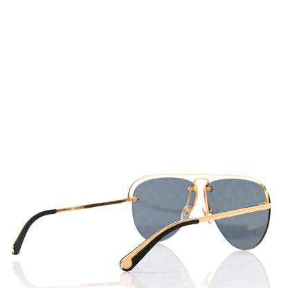 Louis Vuitton Metal Monogram Grease Sunglasses Z1172W Gold 4 of 8