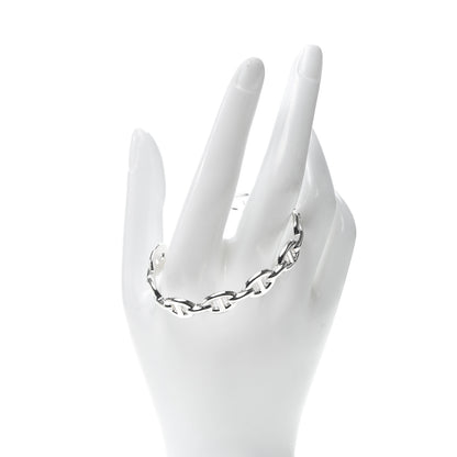 Hermes Sterling Silver MM Chaine d'Ancre Enchainee Cuff Bracelet SH 2 of 5