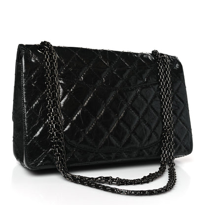 Chanel Glazed Calfskin Quilted 2.55 Reissue 226 Flap So Black 3 of 9