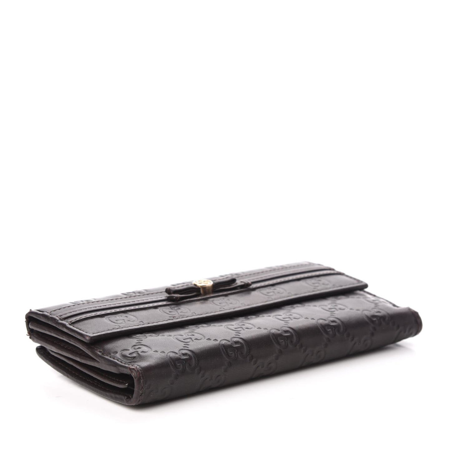 Guccissima Mayfair Continental Wallet Dark Brown
