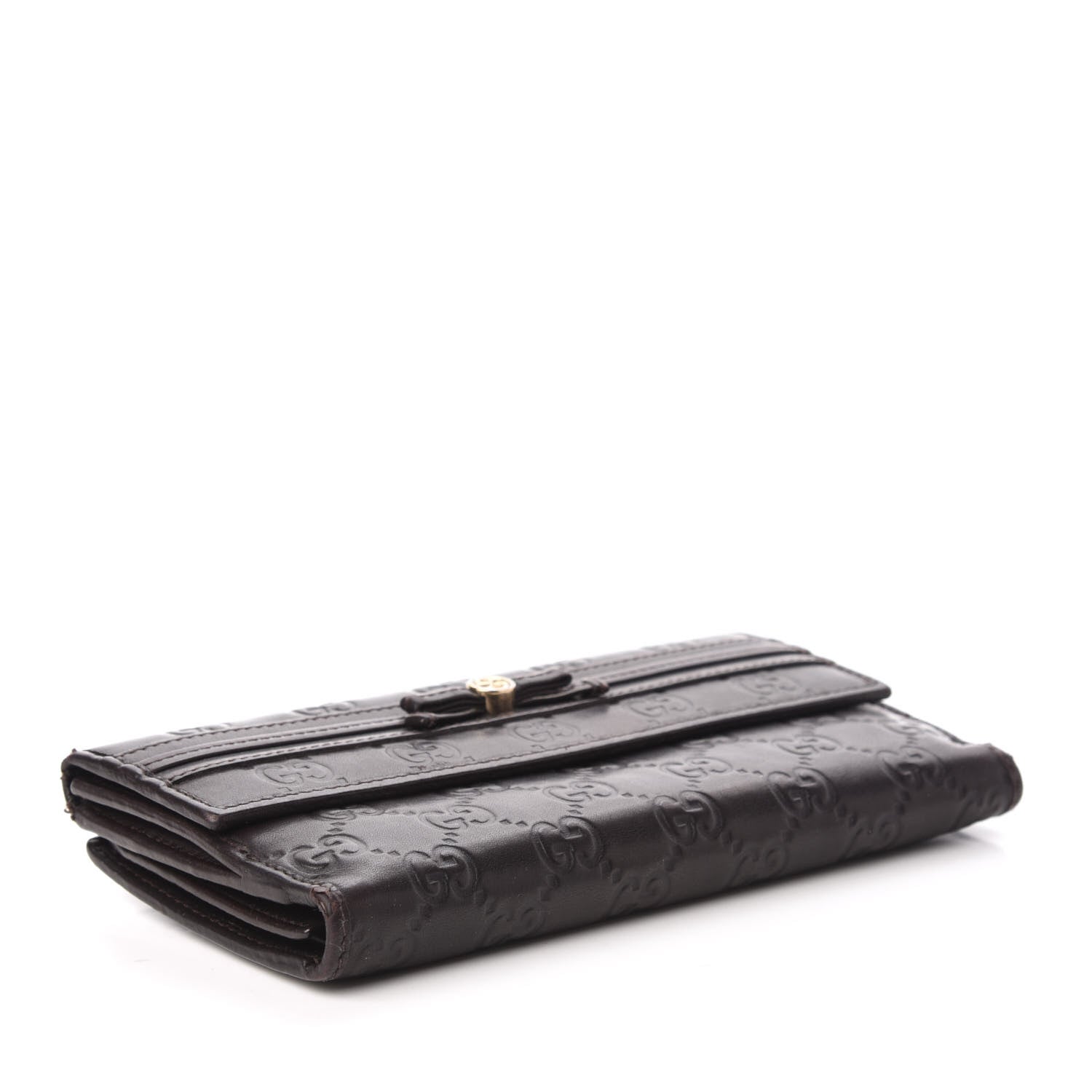 Gucci Guccissima Mayfair Continental Wallet Dark Brown 4 of 8