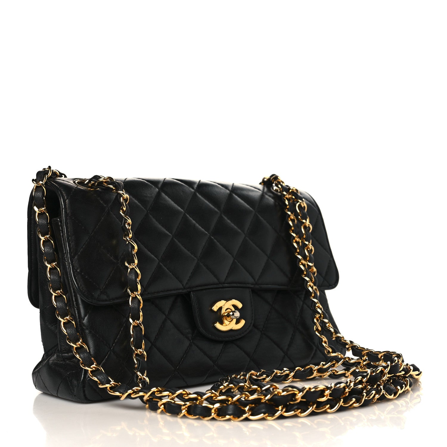 Chanel Lambskin Quilted Medium Double Sided Flap Black 2 of 10