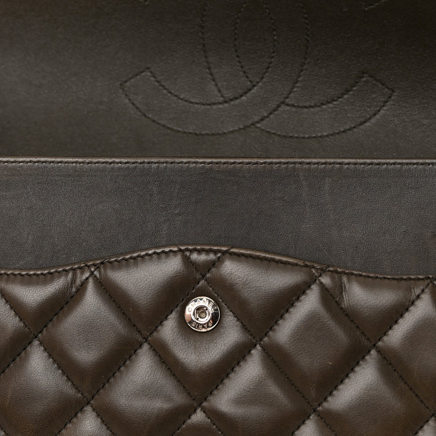 Lambskin Quilted Jumbo Tri-Color Double Flap Burgundy