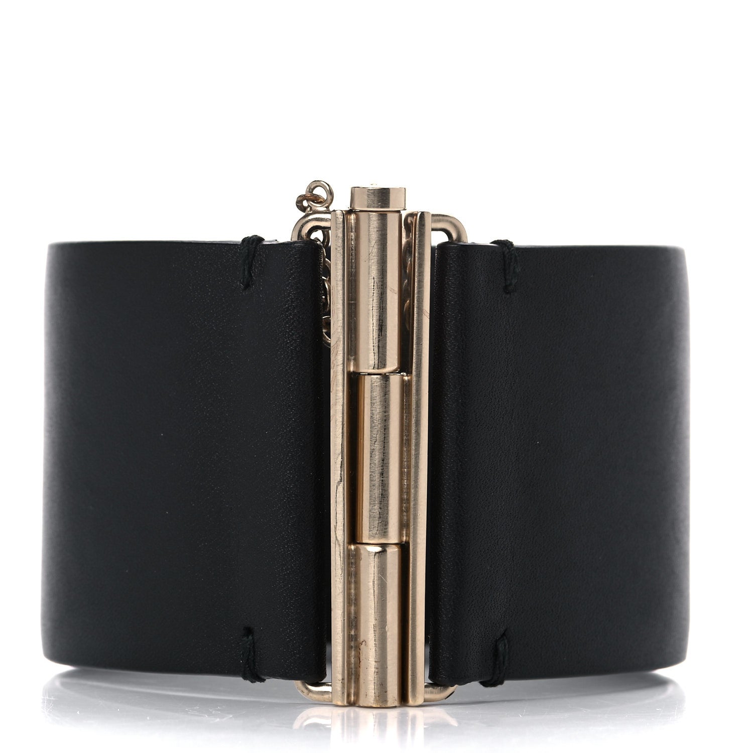 Chanel Calfskin CC Wide Cuff L Black 3 of 12