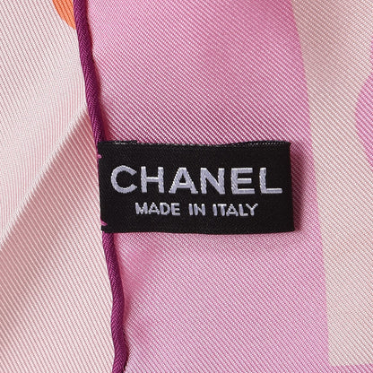 Chanel Silk CC Square Scarf Poudre Rose 4 of 5