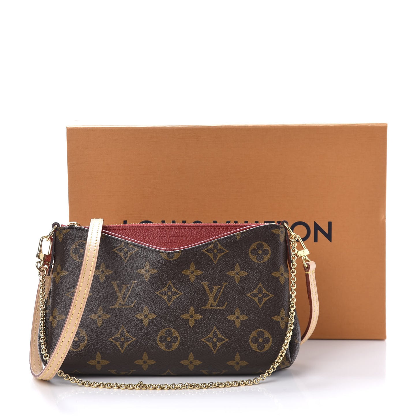Monogram Pallas Clutch Cherry