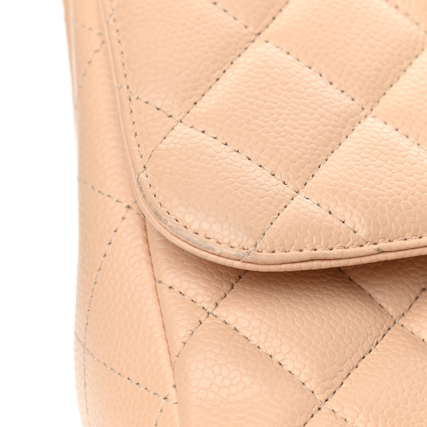 Chanel Caviar Quilted Jumbo Single Flap Beige 11 of 13