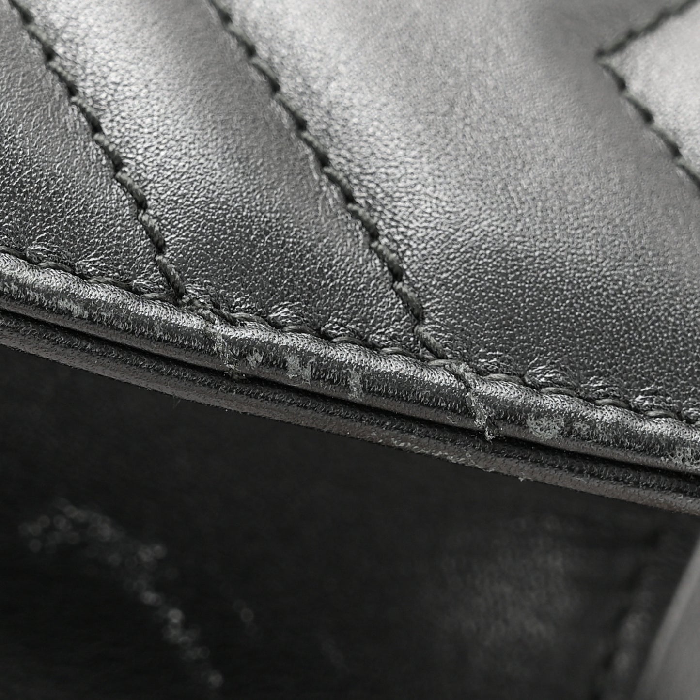 Calfskin Matelasse GG Marmont Mini Bag Black