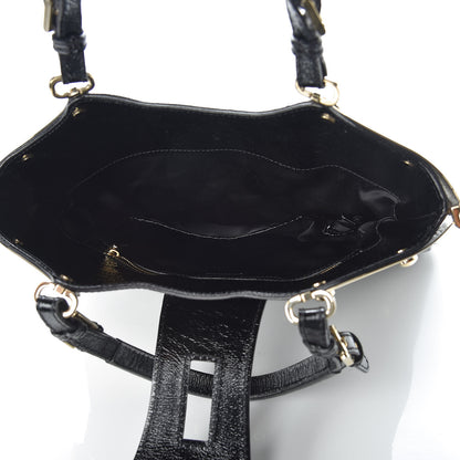 Versace Patent Studded Shoulder Bag Black 5 of 8