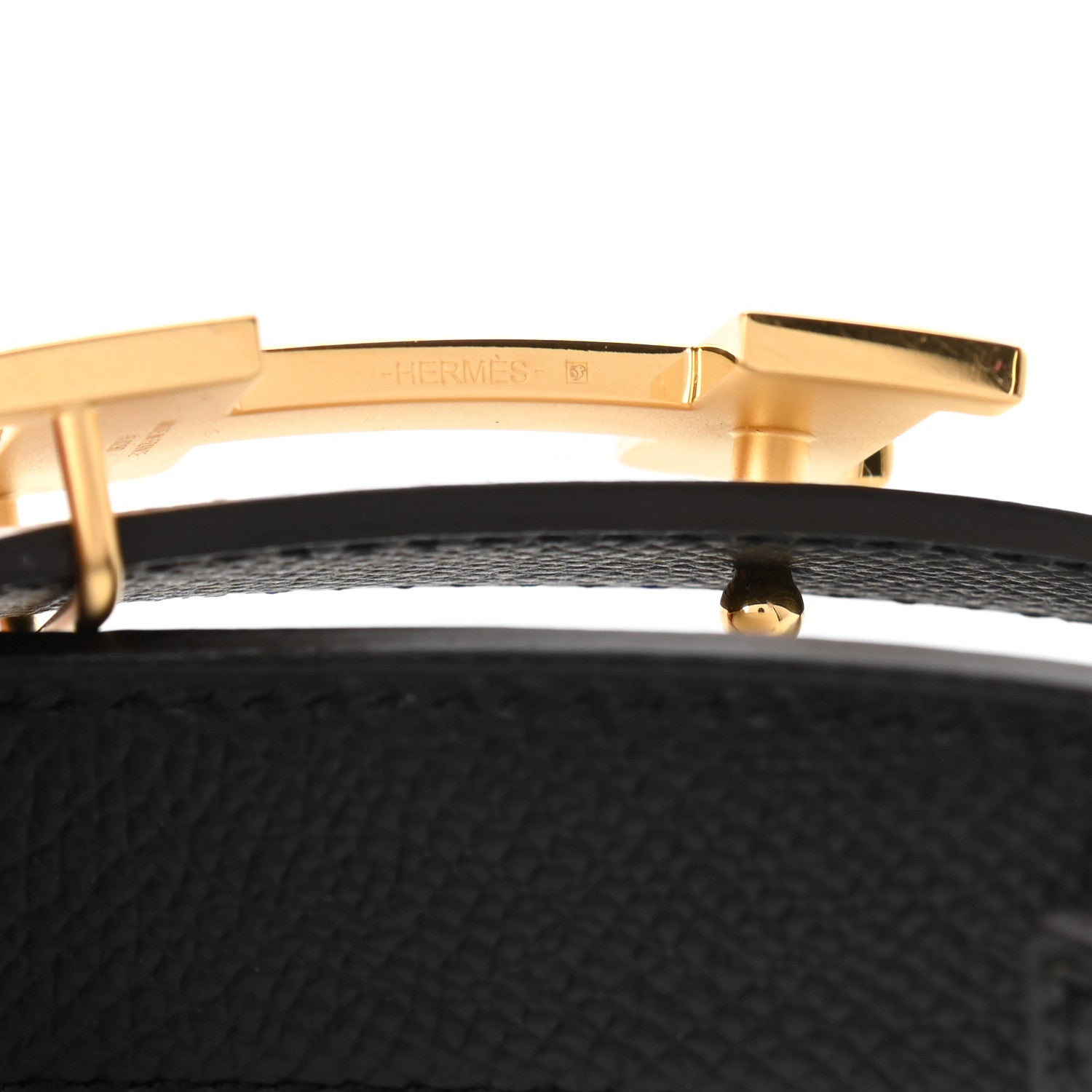 Hermes Swift Epsom 24mm Mini Constance Guilloche H Belt 85 Black Nata 5 of 7