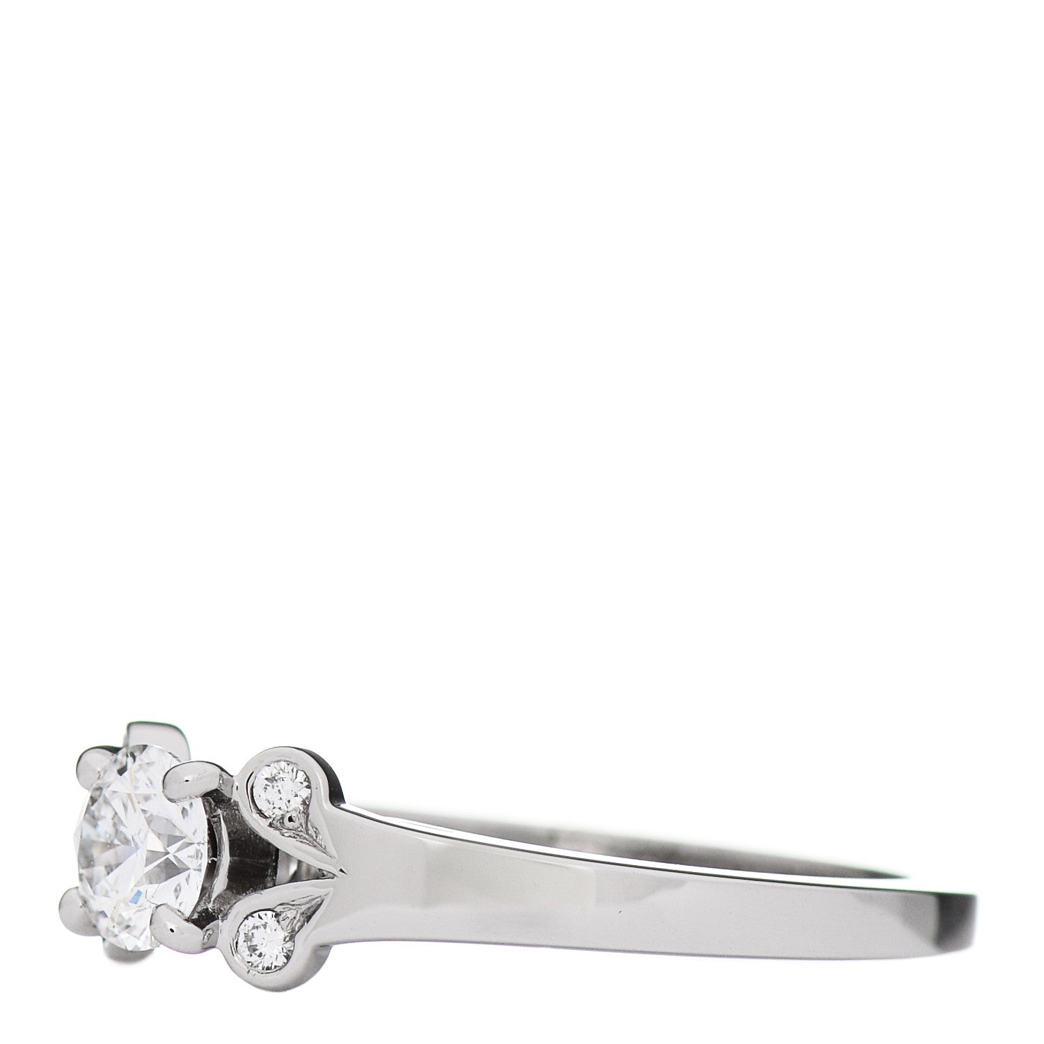 Cartier Platinum Diamond .33ct Ballerine Solitaire Engagement Ring 47 4 3 of 6