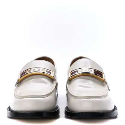 Christian Dior Brushed Calfskin Dior Code 15mm Loafers 41 Off White 2 of 9