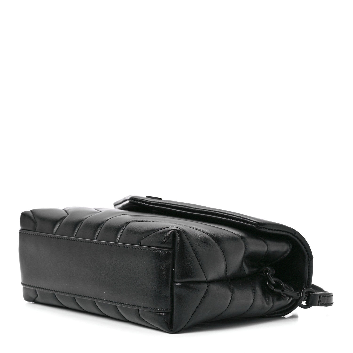 Saint Laurent Calfskin Y Quilted Monogram Monochrome Toy Loulou Crossbody Bag Black 10 of 12